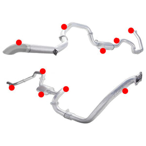 TOYOTA LANDCRUISER 80 SERIES (1990-1998), 3" Inch Raw 409 Turbo Back Exhaust System XFORCE