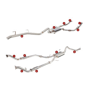 TOYOTA LANDCRUISER 200 SERIES V8 TURBO DIESEL (2007-2016), 2.5" Inch Stainless Turbo Back Exhaust System XFORCE