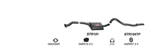 Redback 2.5" Catback Exhaust for Holden Commodore VL (01/1986 - 1988), Calais (01/1986 - 1988) with Rear Muffler Delete