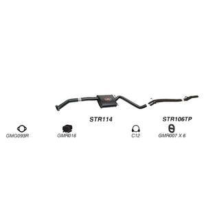 Redback 2.5" Catback Exhaust for Holden Statesman (01/1990 - 1995), Caprice (01/1994 - 01/1995)