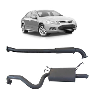 Redback 2.5" Catback Exhaust with Hotdog Centre and Single Outlet Rear Muffler for Ford Falcon FG Sedan(02/2008 - 12/2014)