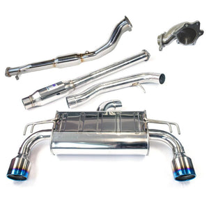 Mitsubishi EVO X (2007-2016) Invidia Q300 Turbo Back Exhaust w/PSR O2 Outlet, Ti Tips - Mitsubishi Evo X