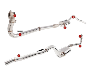 NISSAN PATROL GU 4.2L TURBO DIESEL UTE 1999-2006, 4.2L ‘Leaf Spring’ Stainless Steel 3′ Cat Back System XFORCE