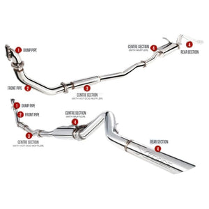 NISSAN NAVARA D22 3.0L TURBO DIESEL (1997-2009), 3" Stainless Steel Turbo Back System with Metallic Cat Converter - XForce