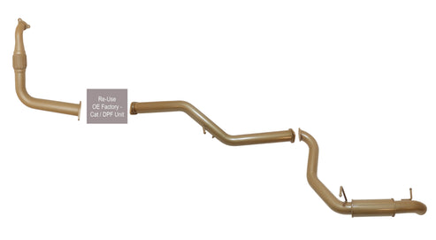 Mitsubishi Pajero NX (4M41T) 3.2L Turbo Diesel Oct 2016 to Nov 2021 DPF Model - 3 Inch (DPF Back) Exhaust System with Rear Resonator