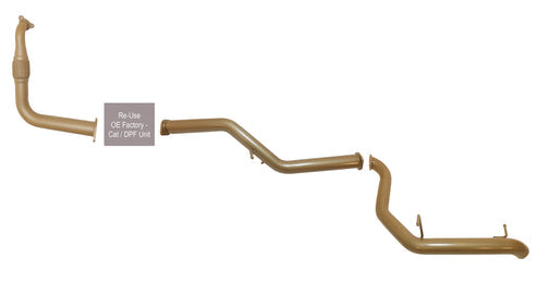 Mitsubishi Pajero NX (4M41T) 3.2L Turbo Diesel Oct 2016 to Nov 2021 DPF Model - 3 Inch (DPF Back) Exhaust System with Straight Through No Mufflers