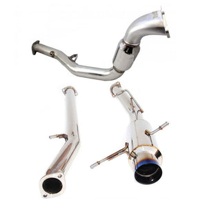 Subaru WRX & STI (2001-2007) Invidia N1 Turbo Back Exhaust Non Resonated w/Catted Down Pipe, Ti Tip - Subaru WRX/STI GD 01-07