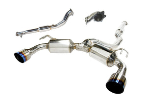 Mitsubishi EVO X (2005-2016) Invidia Dual N1 Turbo Back Exhaust w/PSR O2 Outlet, Ti Tips - Mitsubishi EVO X
